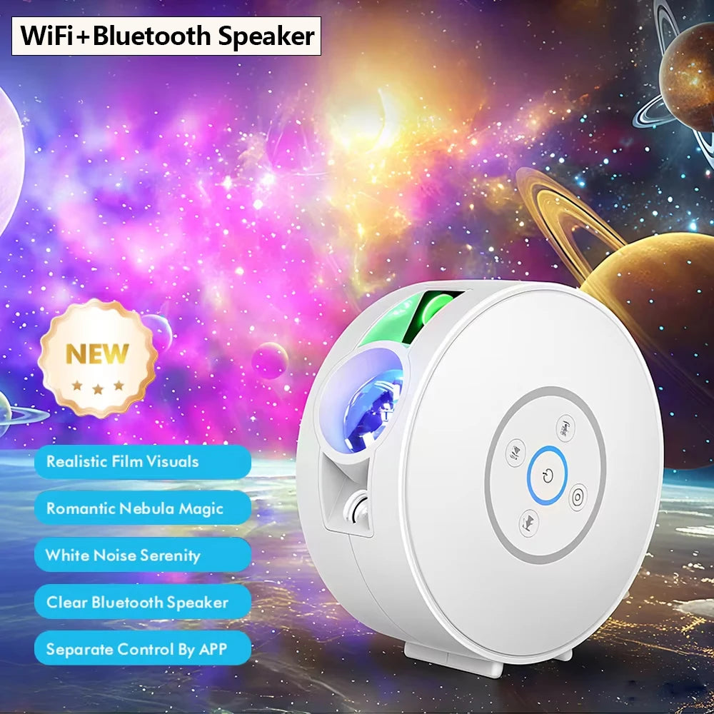 Smart Galaxy Star Projector with Voice Control
