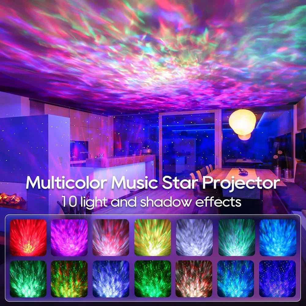 LED Galaxy Star Projector with Bluetooth Music