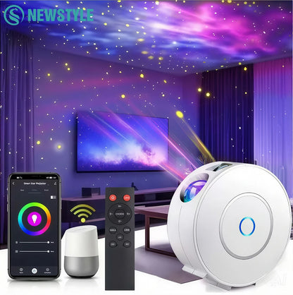 Smart Galaxy Star Projector with Voice Control