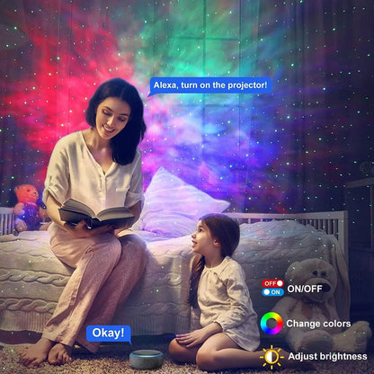 Smart Galaxy Star Projector with Voice Control
