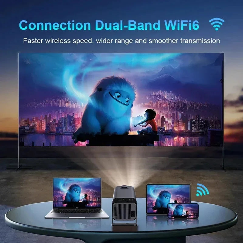 Portable 1080P Smart Projector with Android 11