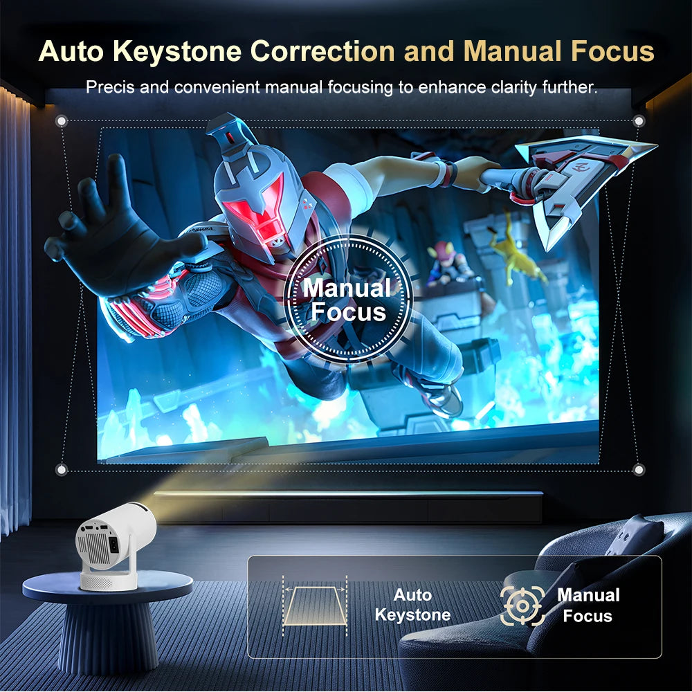 Portable Smart 720P Projector with Android 11