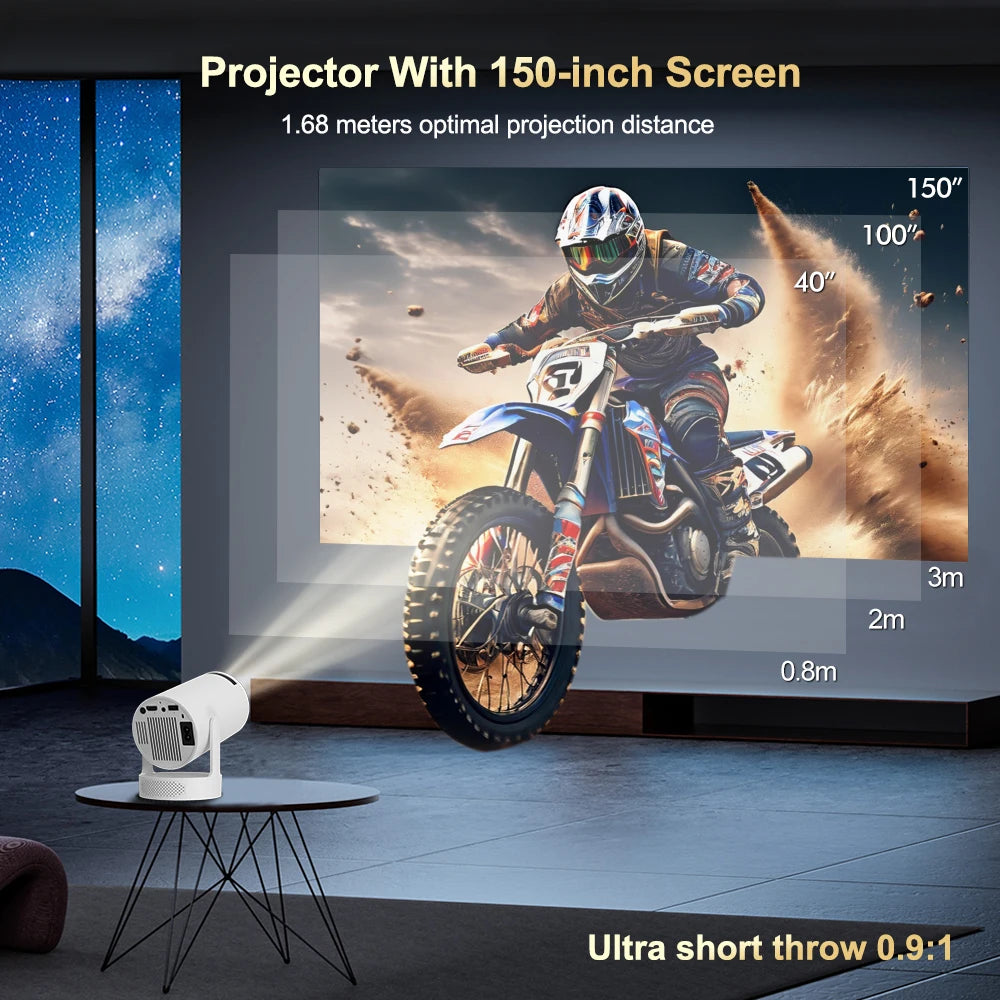Portable Smart 720P Projector with Android 11