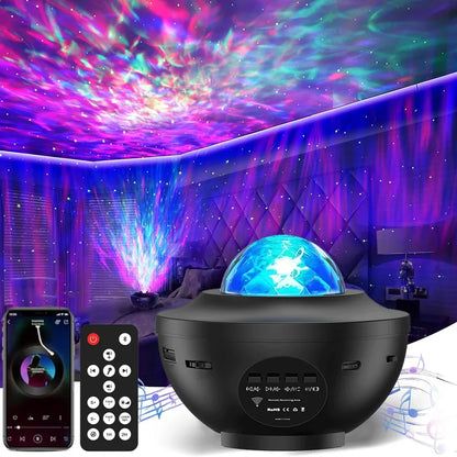 LED Galaxy Star Projector with Bluetooth Music