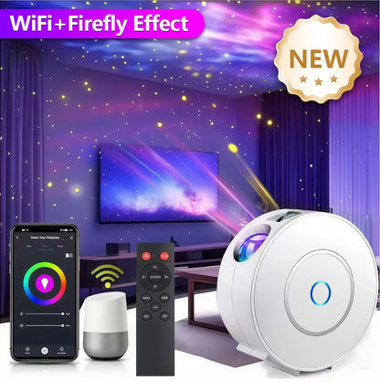 Smart Galaxy Star Projector with Voice Control